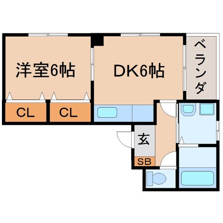 園田駅 徒歩12分 2階の物件間取画像